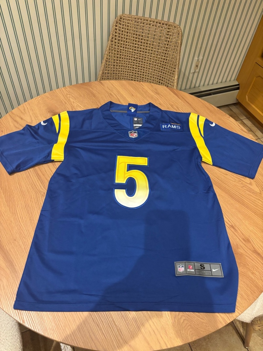Nike Los Angeles Rams Royal Blue & Yellow #5 Jersey